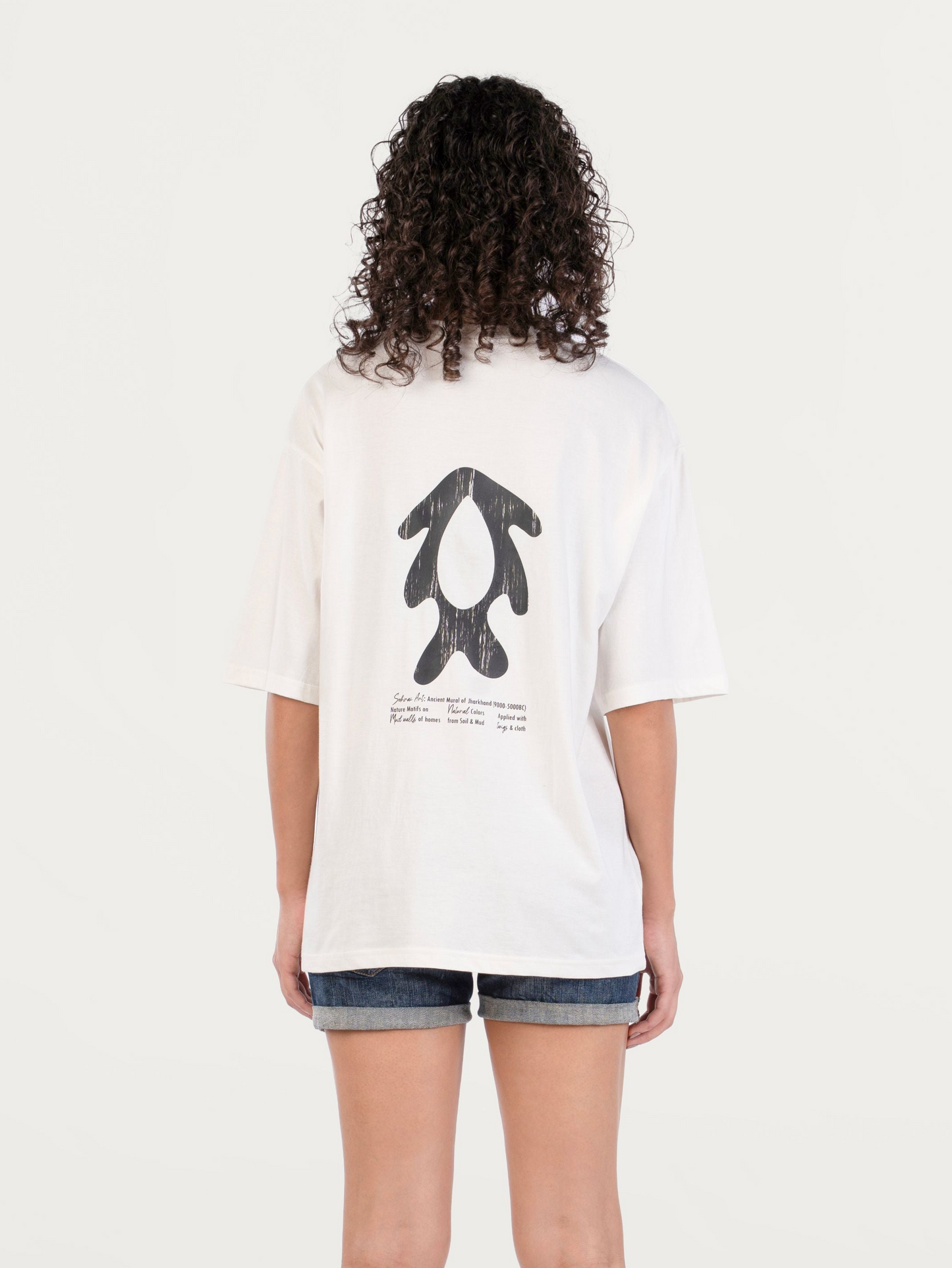 Unisex Sohrai big fish Tee Off White