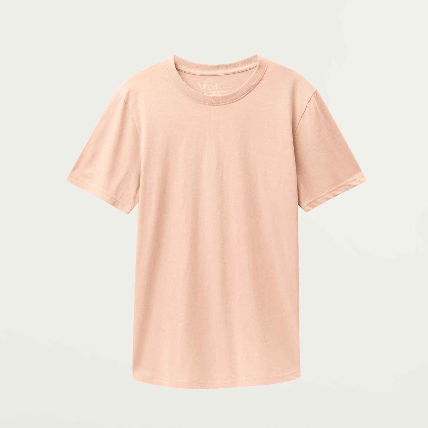 Unisex Natural Dye Solid Tee Peach