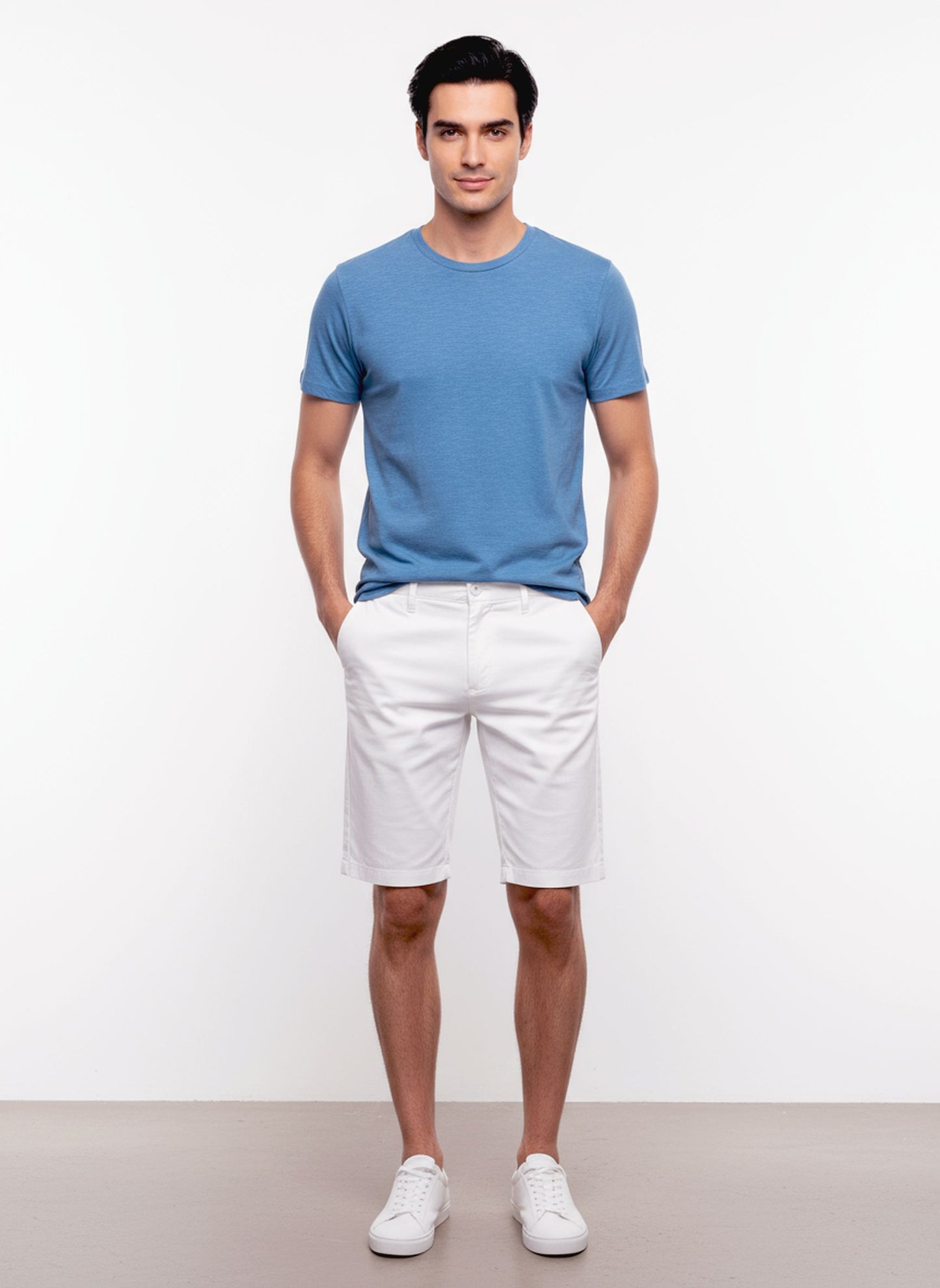 Unisex Natural Dye Solid Tee Ink Blue