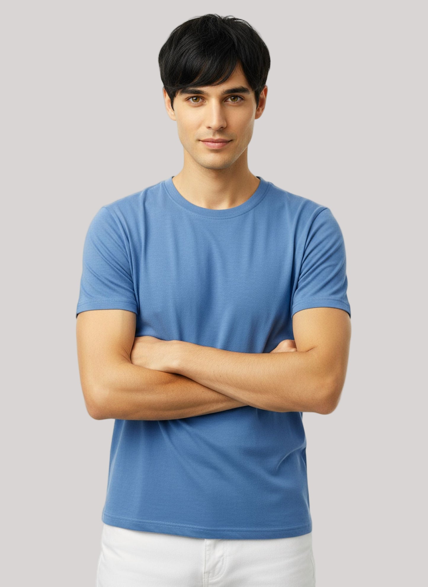 Unisex Natural Dye Solid Tee Ink Blue