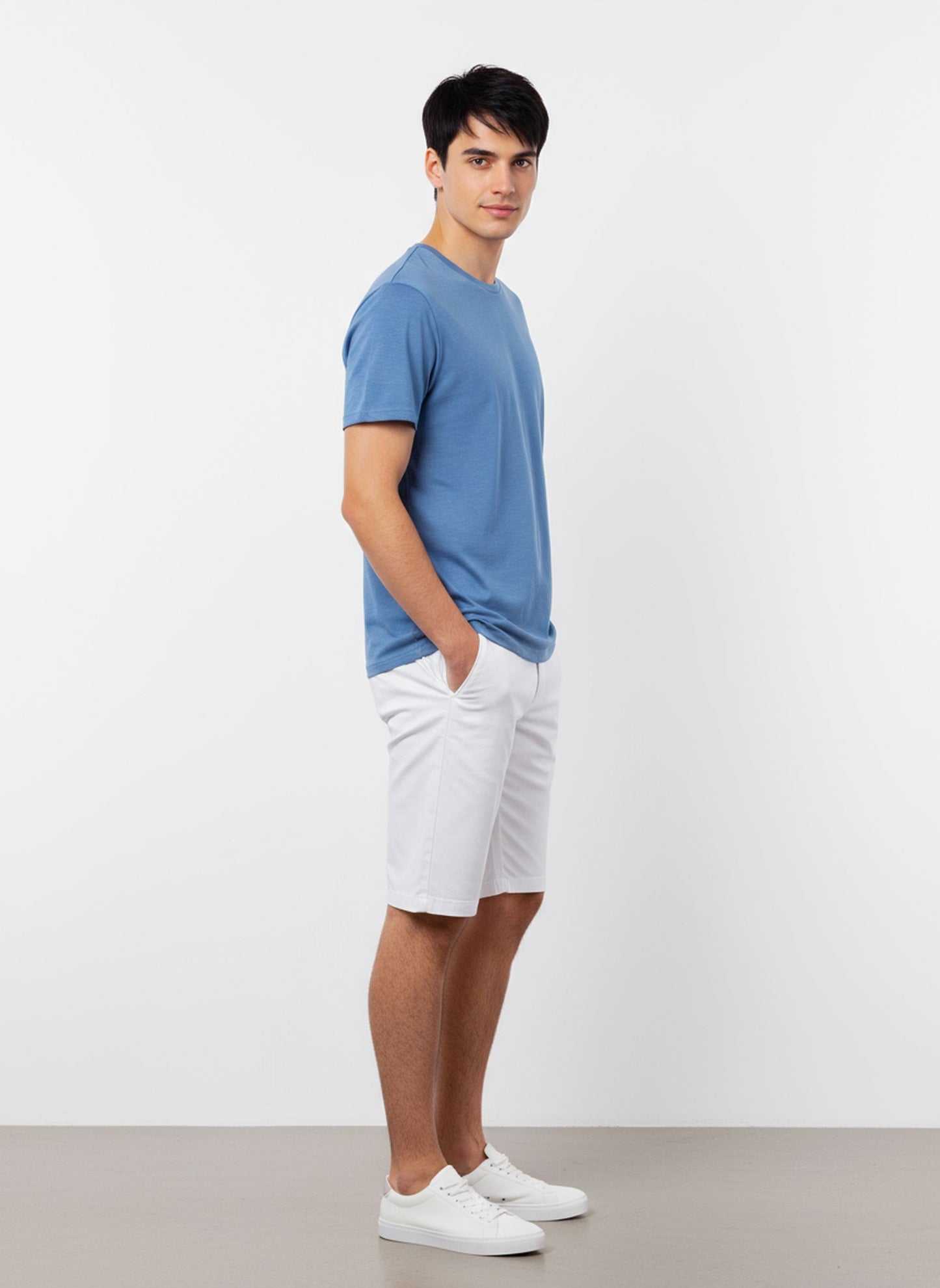 Unisex Natural Dye Solid Tee Ink Blue