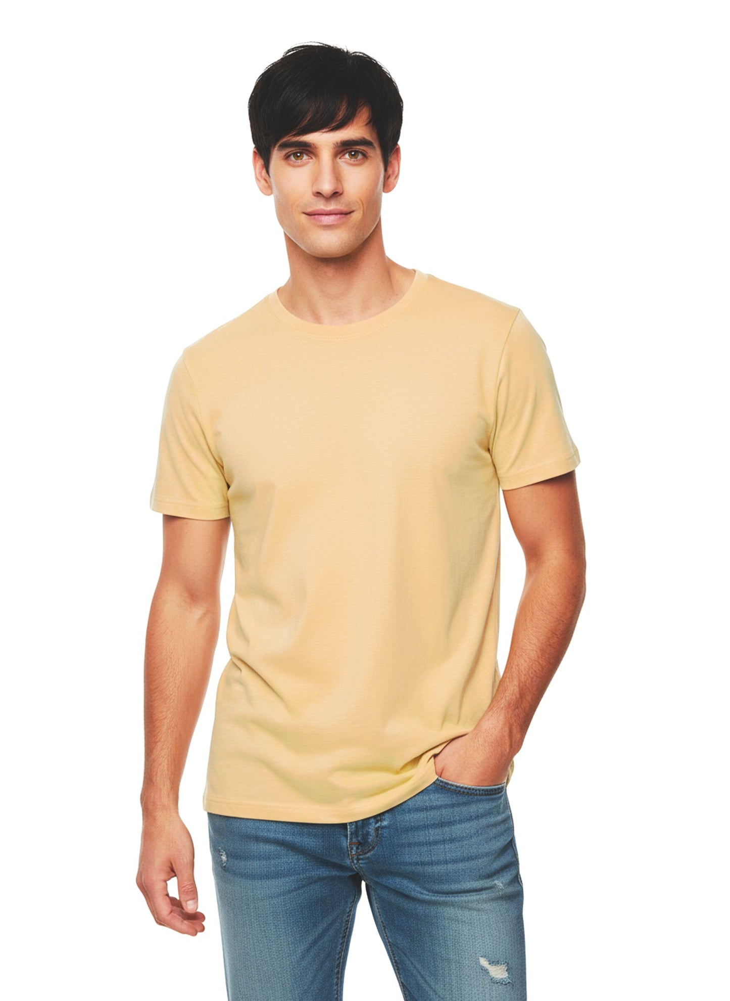Unisex Natural Dye Solid Tee Harvest Yellow