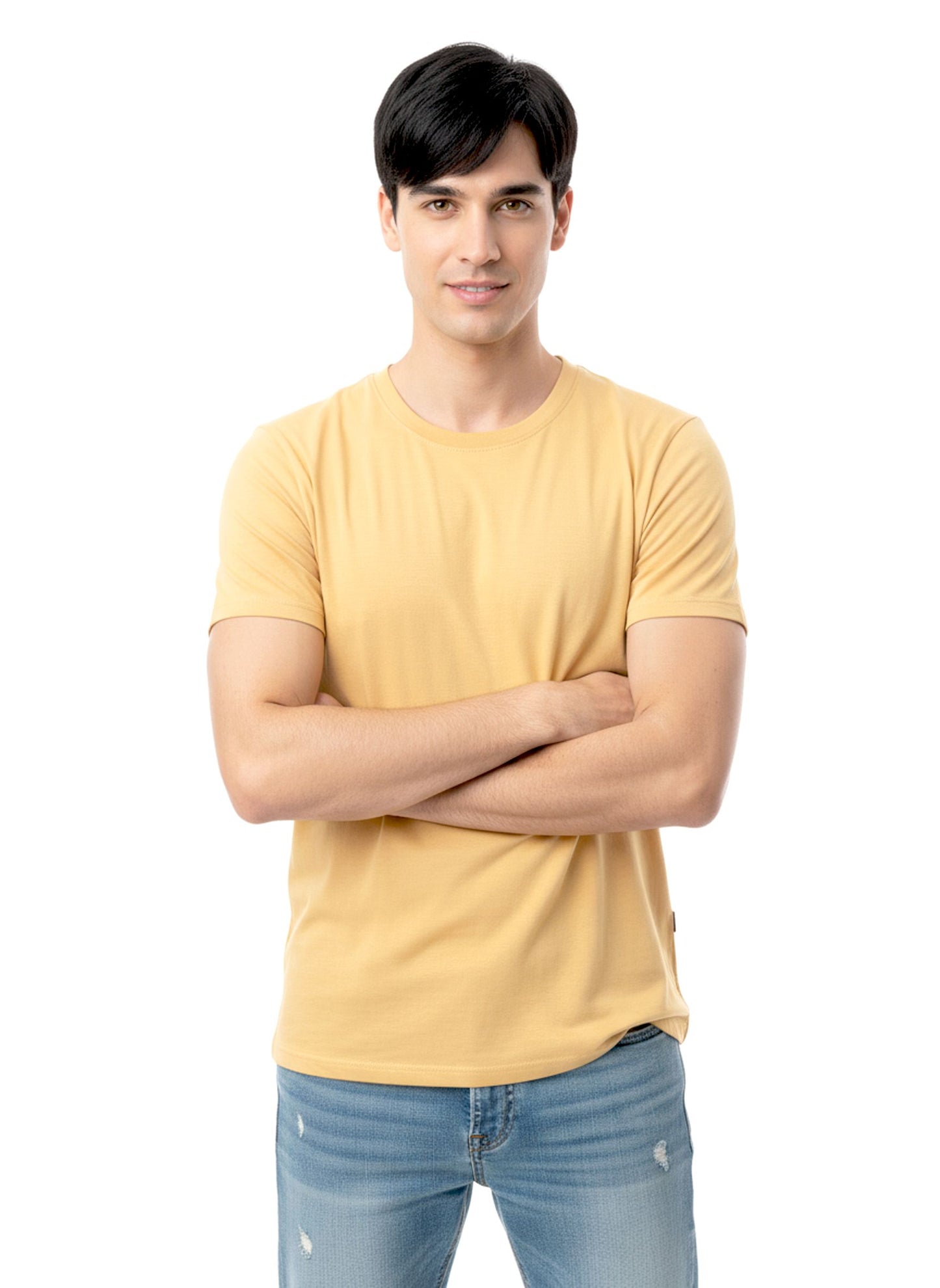 Unisex Natural Dye Solid Tee Harvest Yellow