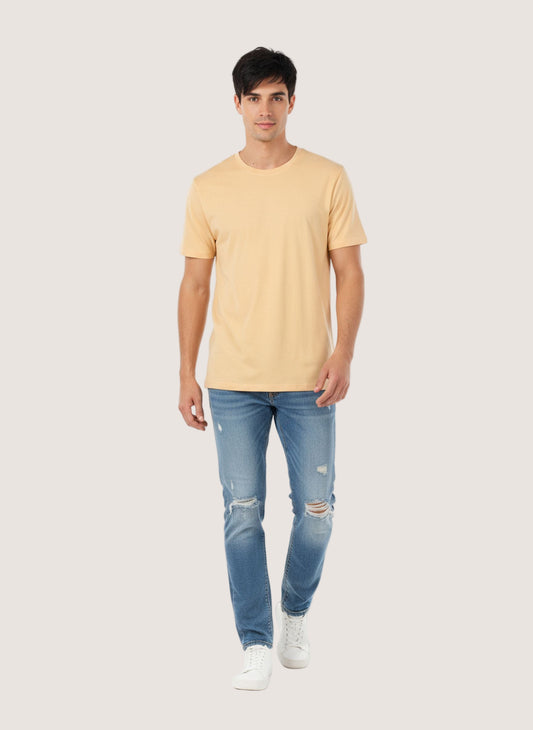 Unisex Natural Dye Solid Tee Harvest Yellow