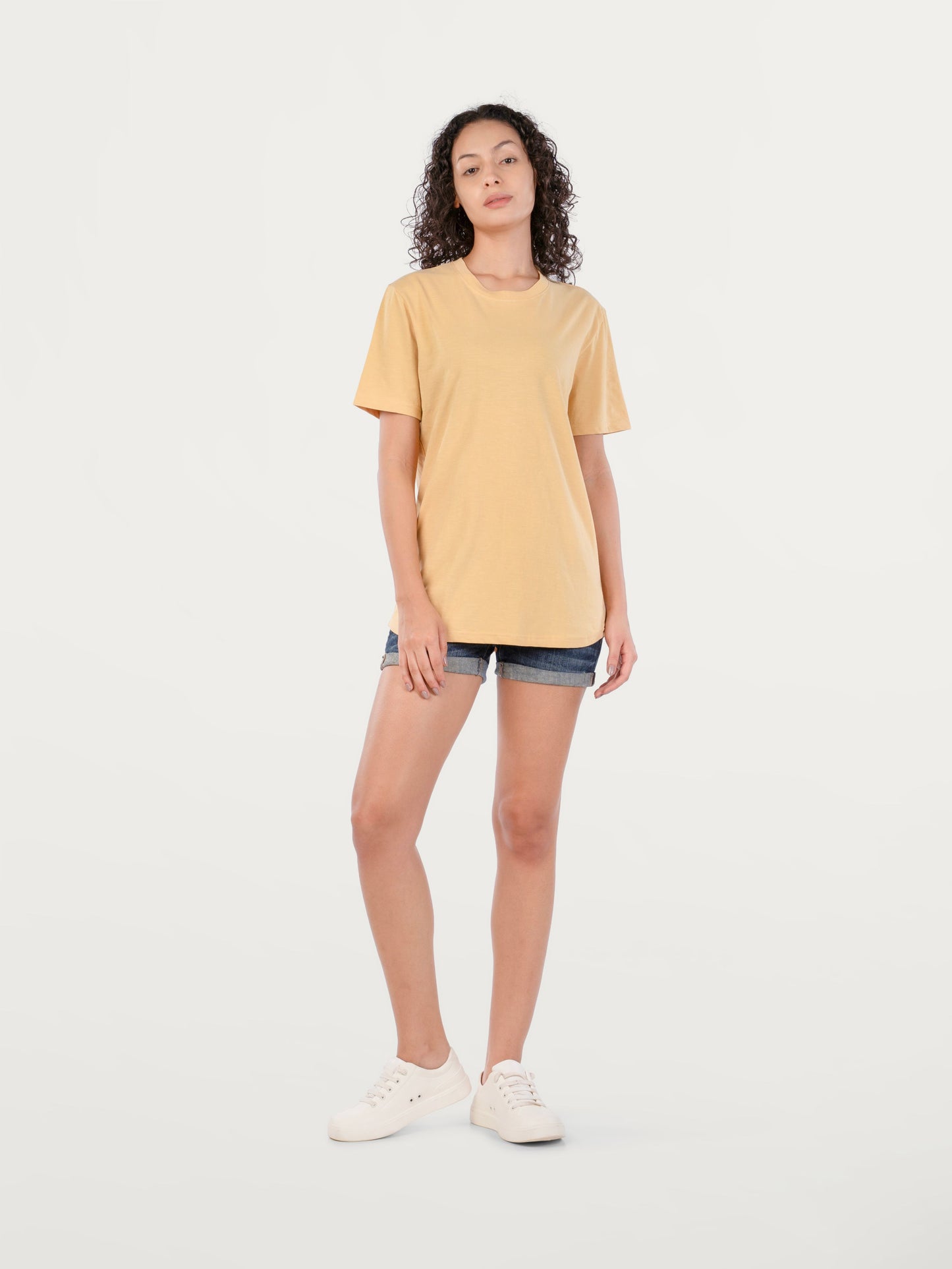 Unisex Natural Dye Solid Tee Harvest Yellow