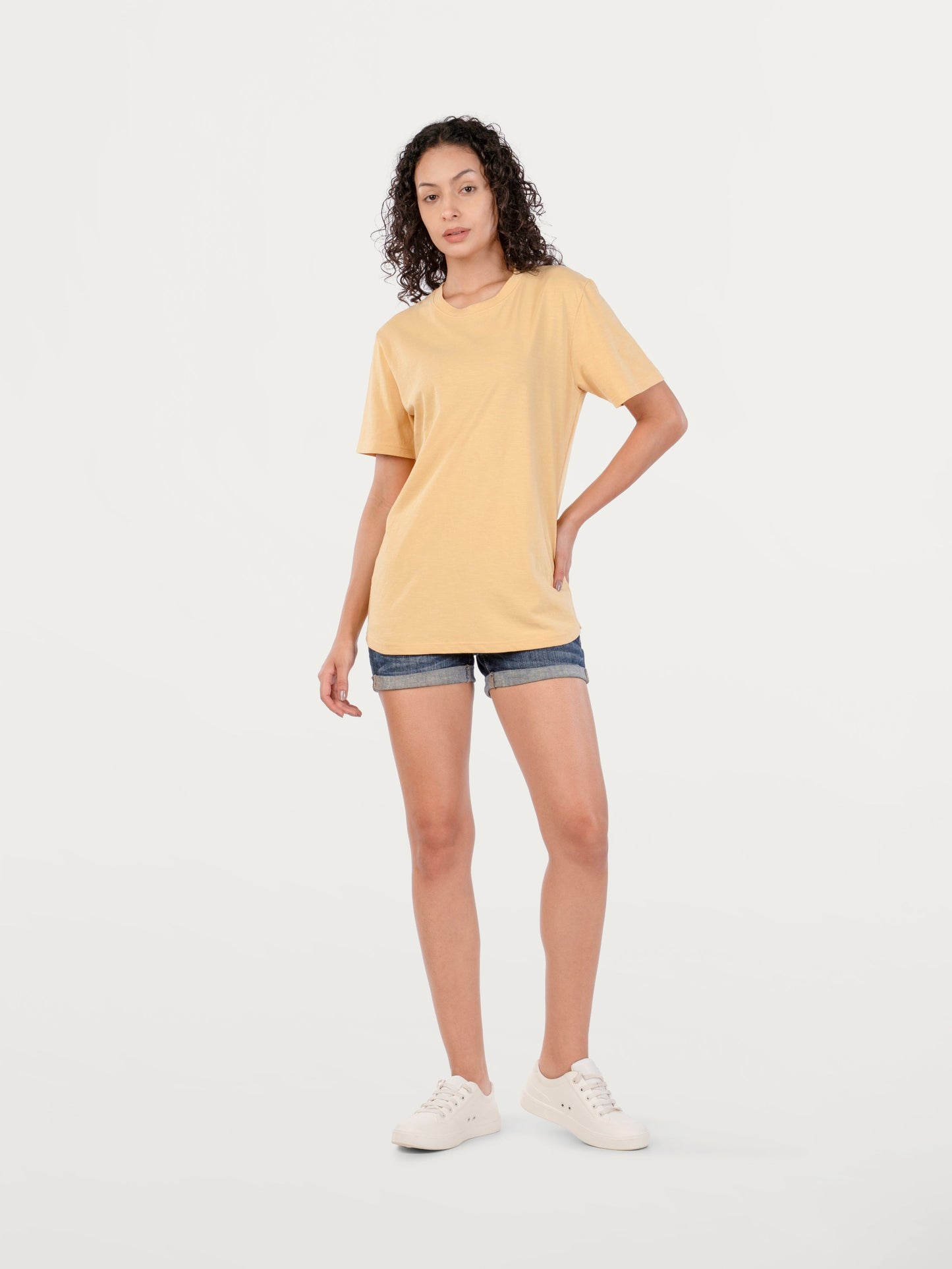 Unisex Natural Dye Solid Tee Harvest Yellow
