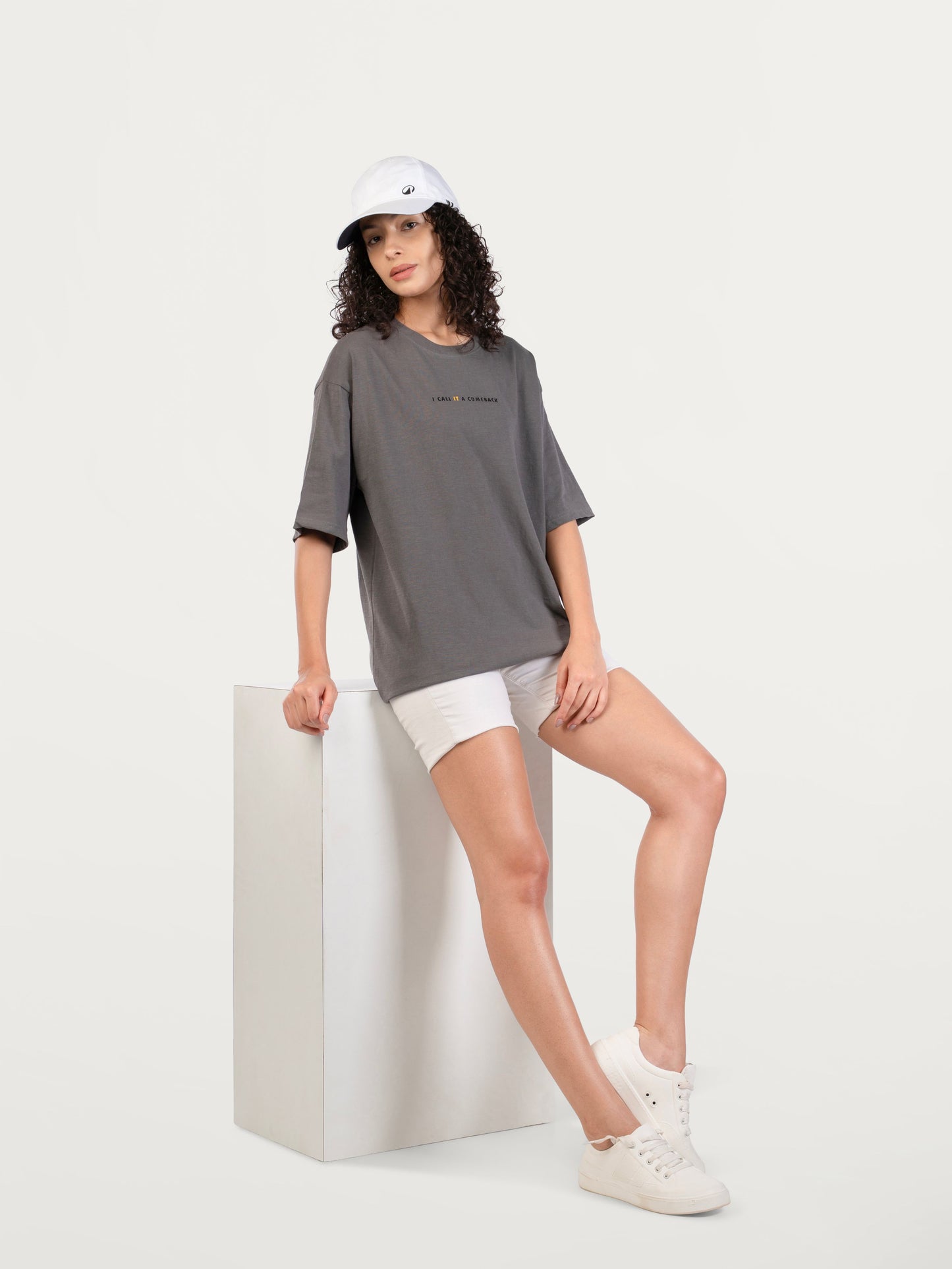 Unisex Natural Dye Sohrai 'ComeBack' Tee Dark Grey