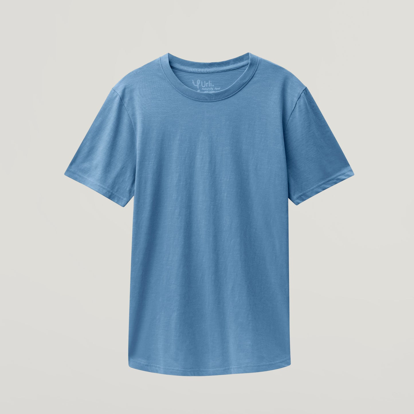 Unisex Natural Dye Solid Tee Ink Blue