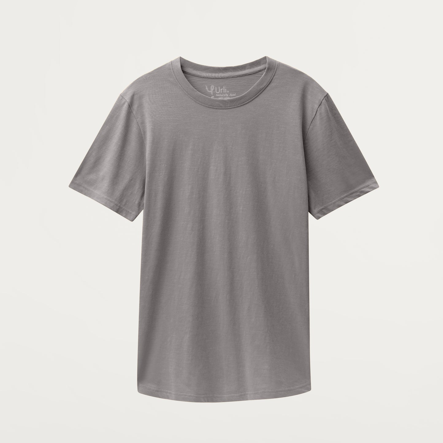 Unisex Natural Dye Solid Tee Dark Grey