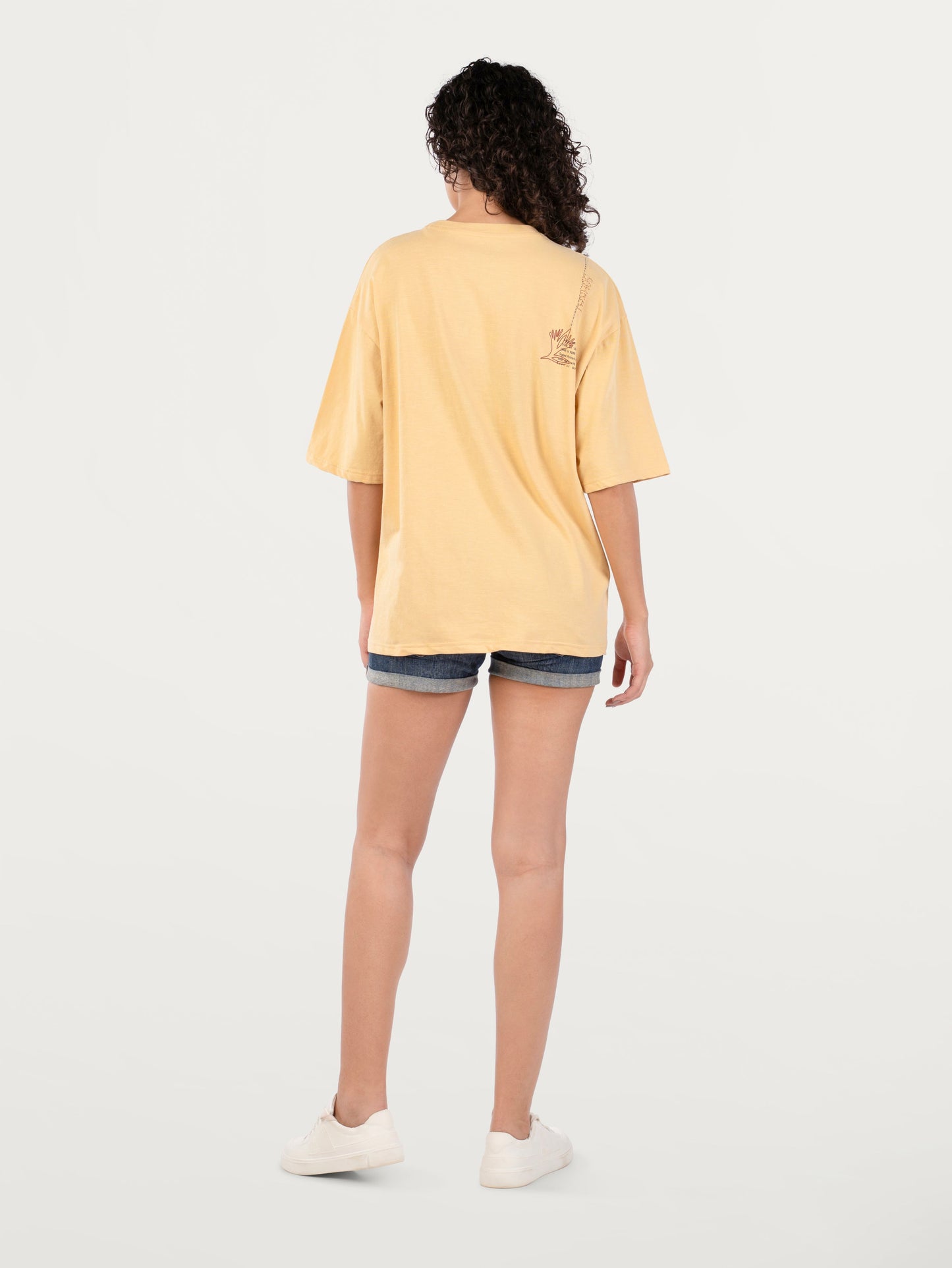 Unisex Natural Dye Sohrai 'ComeBack' Tee Harvest Yellow