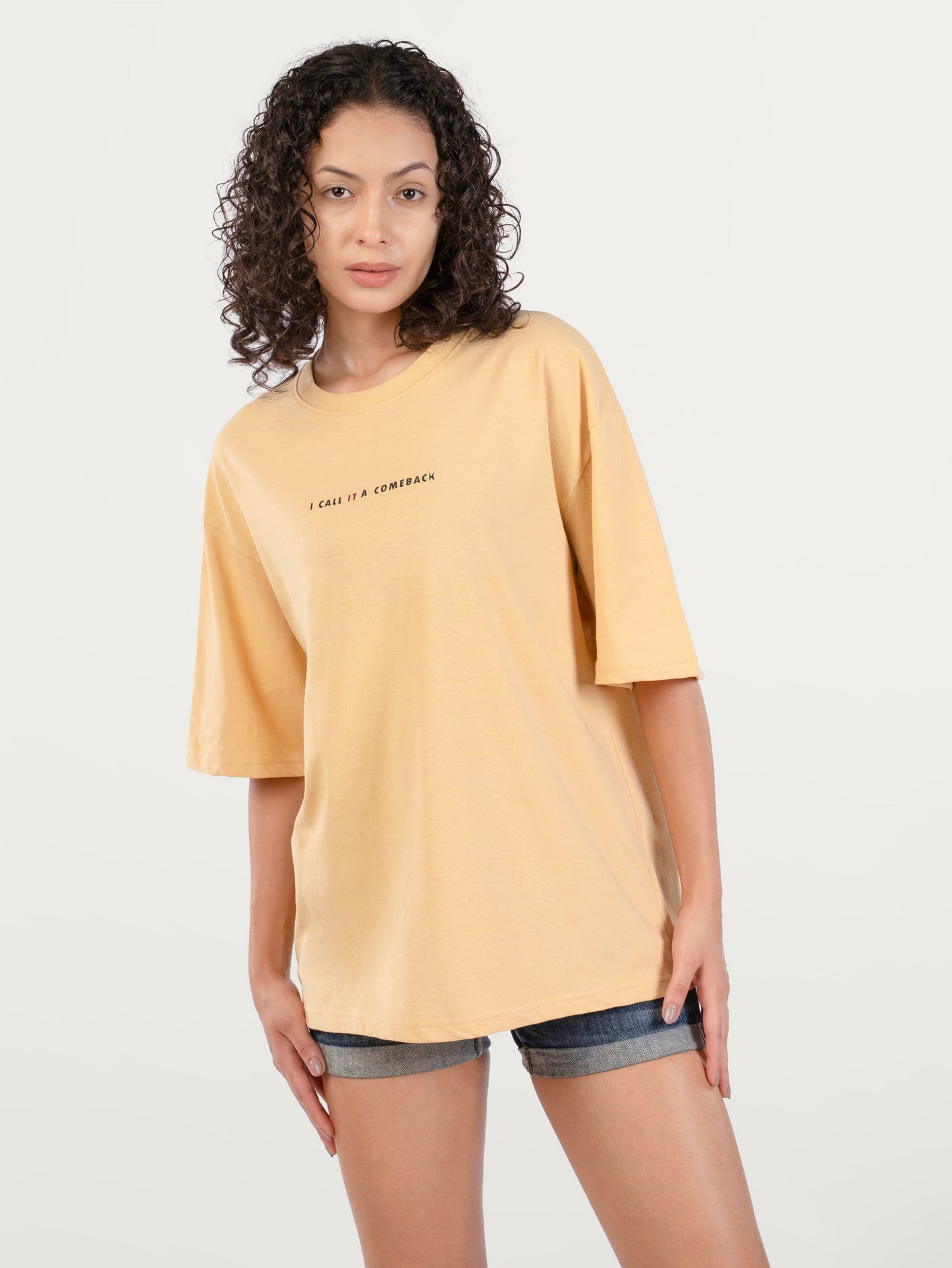 Unisex Natural Dye Sohrai 'ComeBack' Tee Harvest Yellow