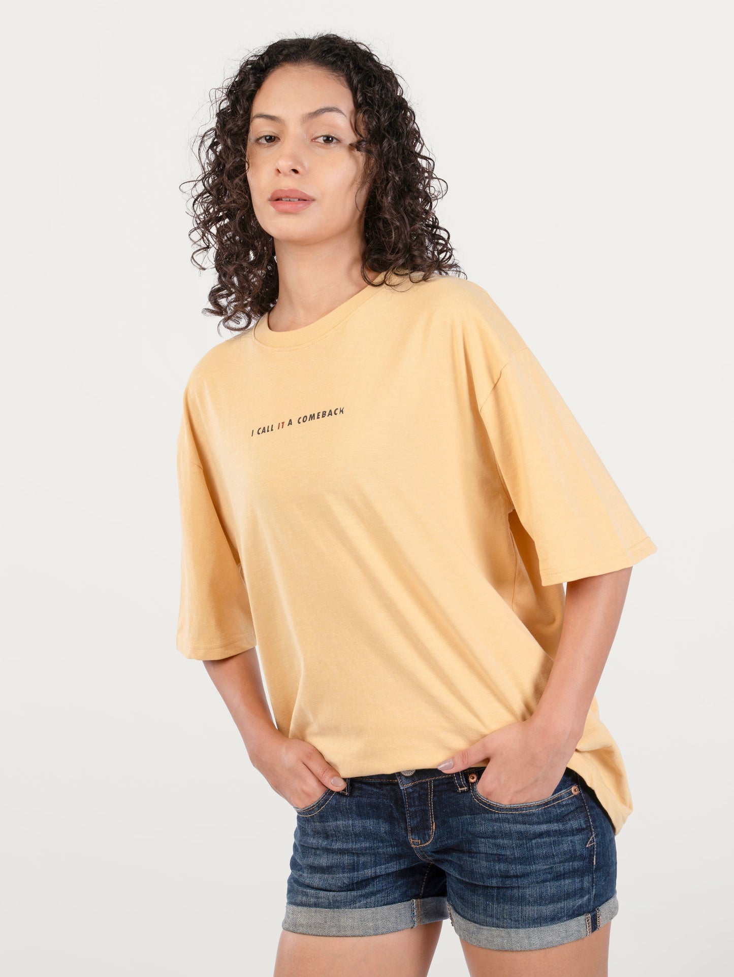Unisex Natural Dye Sohrai 'ComeBack' Tee Harvest Yellow