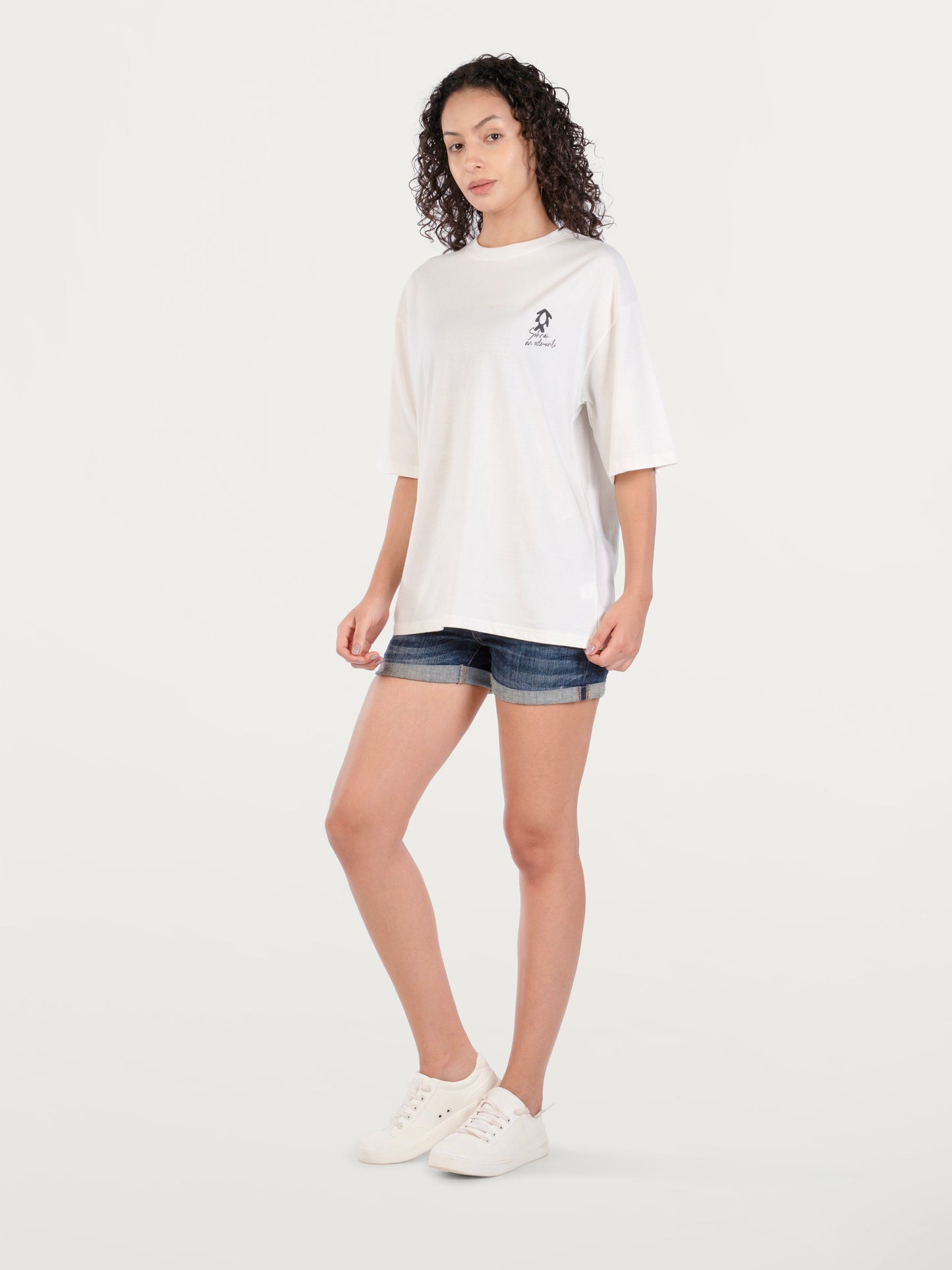 Unisex Sohrai big fish Tee Off White