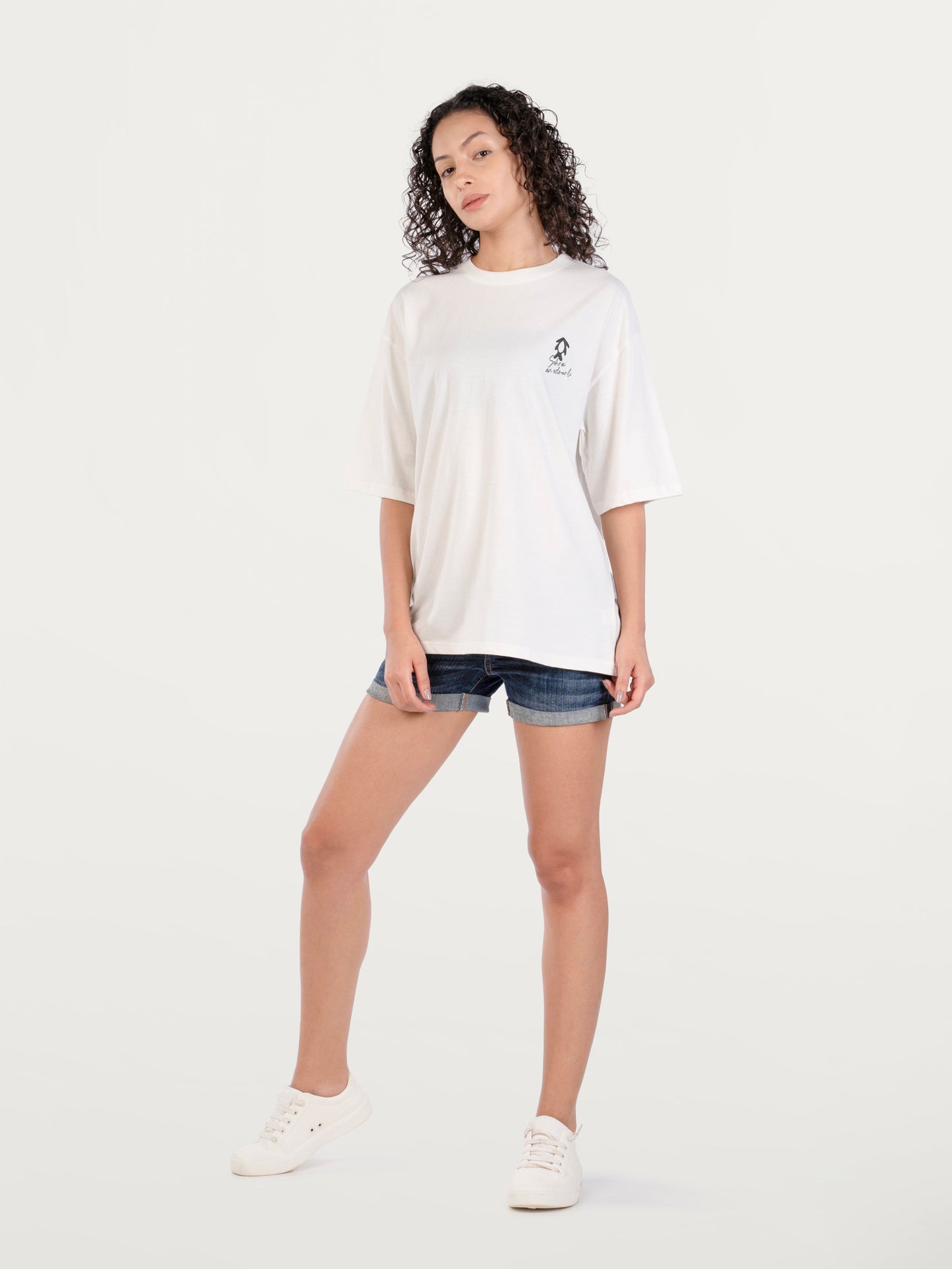 Unisex Sohrai big fish Tee Off White