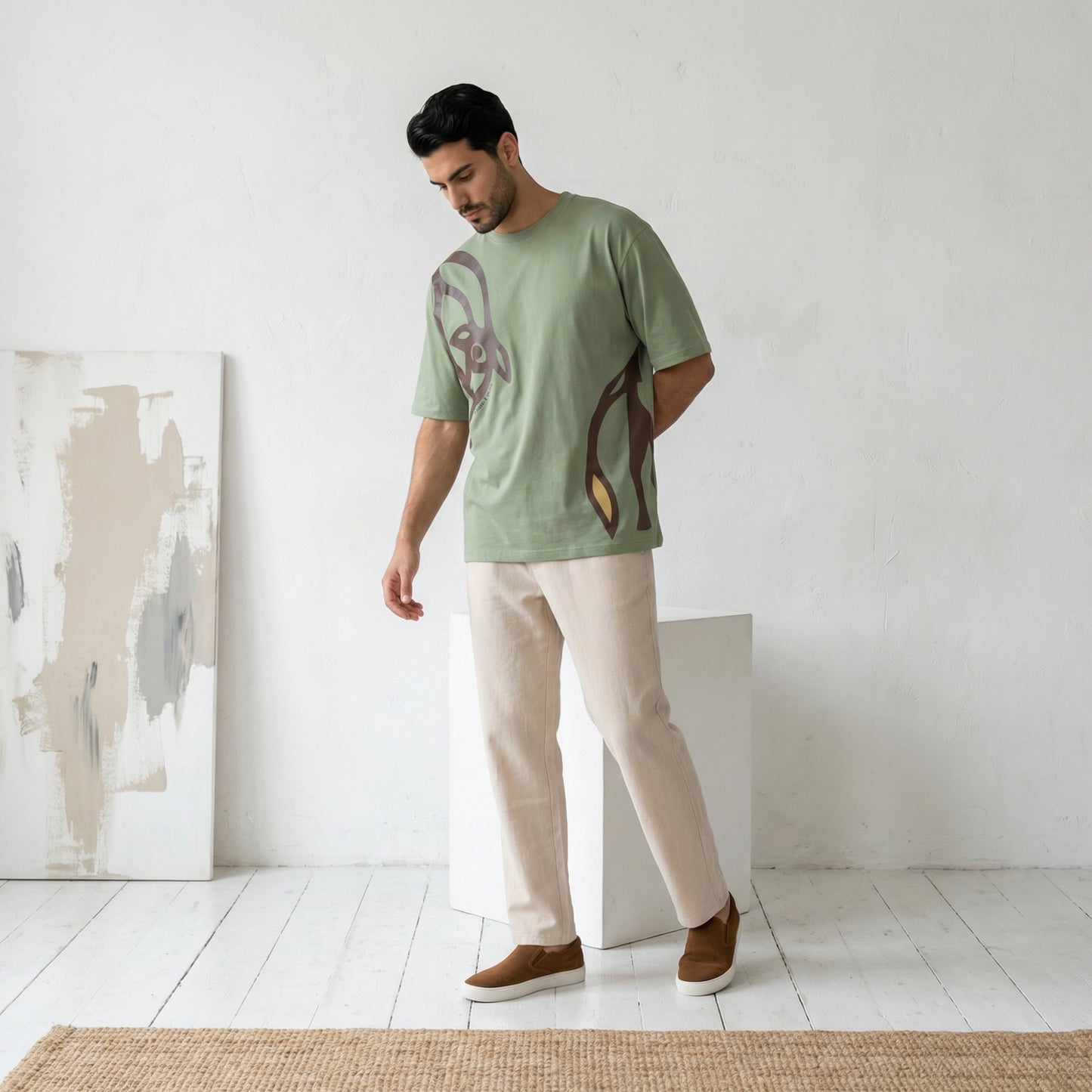 Unisex Sohrai Big Horse Tee Sap Green