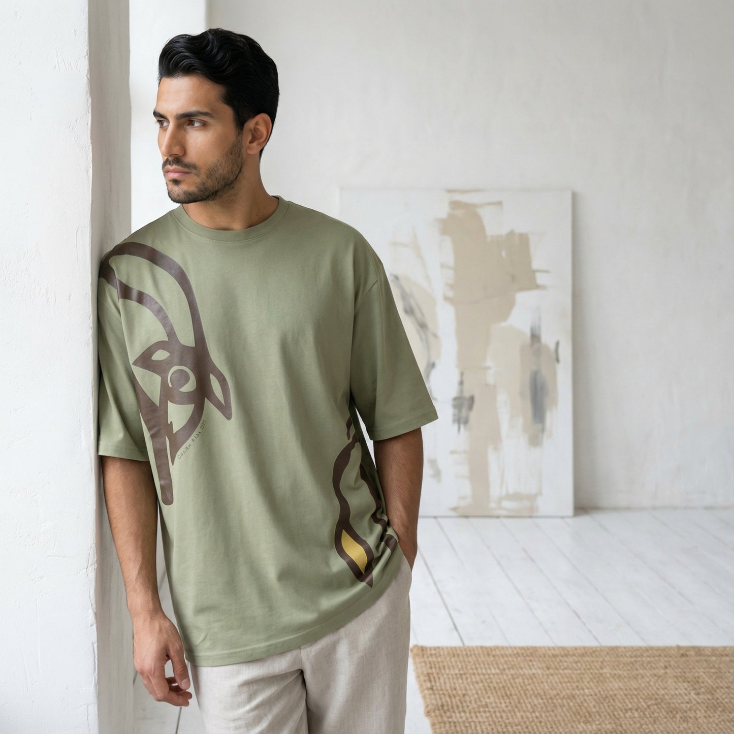 Unisex Sohrai Big Horse Tee Sap Green