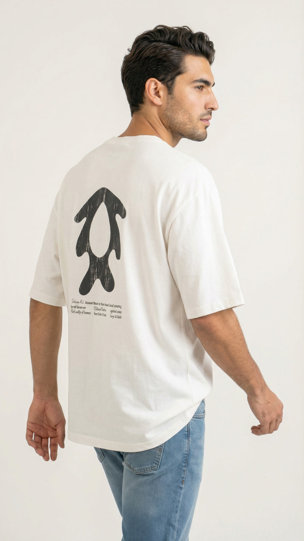 Unisex Sohrai big fish Tee Off White