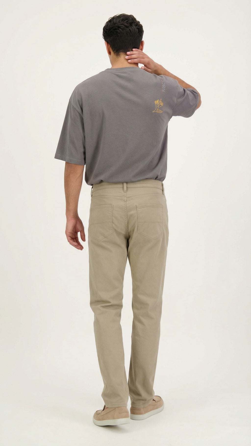 Unisex Natural Dye Sohrai 'ComeBack' Tee Dark Grey